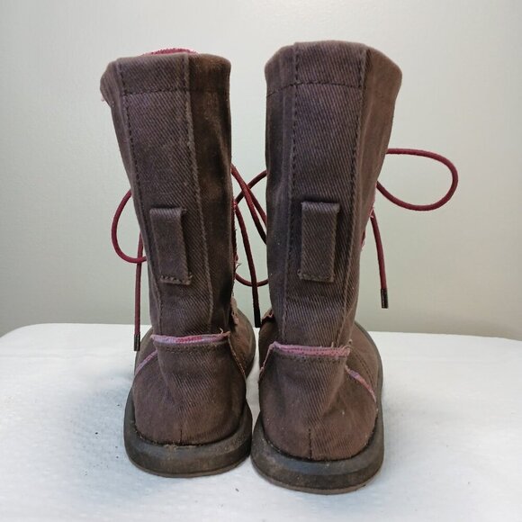 SANUK SIDEWALK SURFER STEVIE BOOTS, CANVAS BROWN WOMENS SIZE 6 - Picture 7 of 10